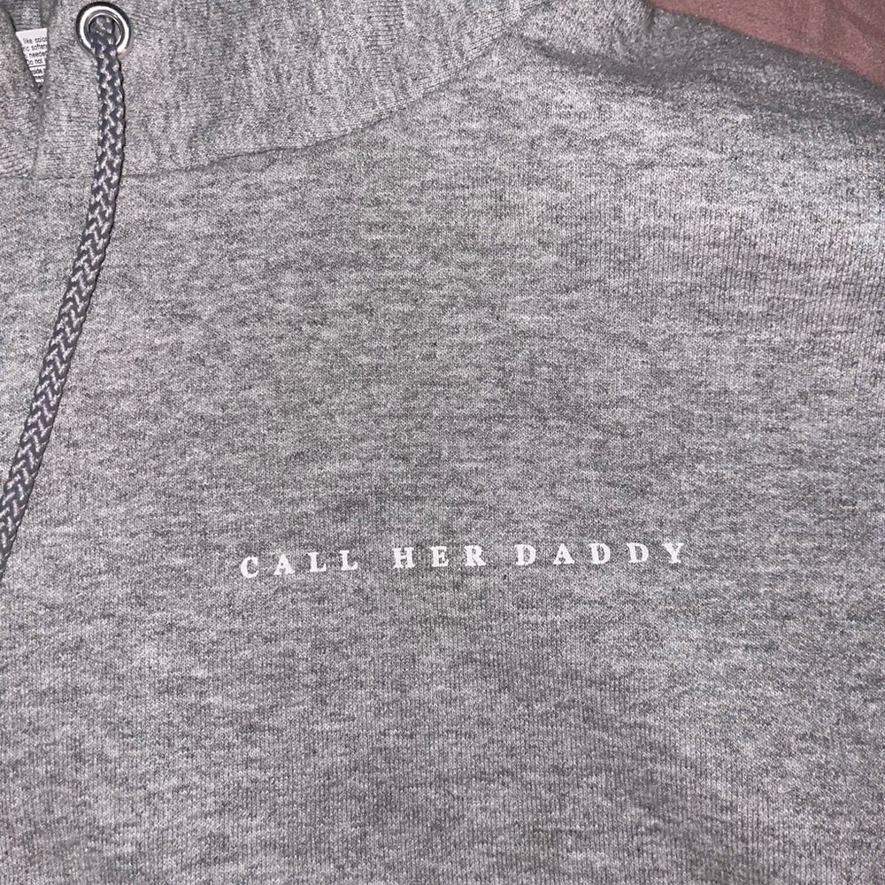 Champion Call her Daddy Grey Hoodie🩶